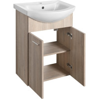 Aqualine ZOJA umývadlová skrinka 50, 5x74x30cm, dub platin 51057