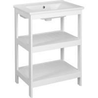 Aqualine ETIDE policová umývadlová skrinka 61, 5x85x44 cm, biela mat ET610