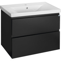 Aqualine ALTAIR umývadlová skrinka 77, 5x60x45cm, čierna mat AI680