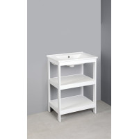 Aqualine ETIDE policová umývadlová skrinka 61, 5x85x44 cm, biela mat ET610