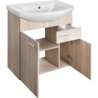 Aqualine ZOJA umývadlová skrinka 71, 5x74x34cm, dub platin 51175