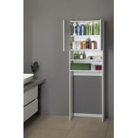 Aqualine SIMPLEX ECO skrinka za práčku 63x25x190cm, biela SIME715