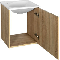 Aqualine ZOJA/KERAMIA FRESH umývadlová skrinka 40x50x32cm, dub platin 51048DP
