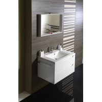 Sapho WAVE umývadlová skrinka 79, 7x45x47, 8cm, biela/dub strieborný WA080-3011