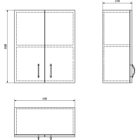 Aqualine SIMPLEX ECO závesná skrinka 60x60x24cm SIME535