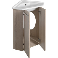 Aqualine ZOJA umývadlová skrinka rohová 39x74x39 cm, dub platin 50344