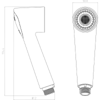 Aqualine Výsuvná sprcha drezovej batérie 1/2", 2 režimy, chróm ND5551