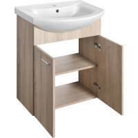 Aqualine ZOJA umývadlová skrinka 61, 5x74x32, 5cm, dub platín, 2x dvierka 51163
