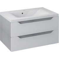 Sapho WAVE umývadlová skrinka 79, 7x45x47, 8cm, biela/dub strieborný WA080-3011