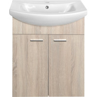 Aqualine ZOJA umývadlová skrinka 61, 5x74x32, 5cm, dub platín, 2x dvierka 51163