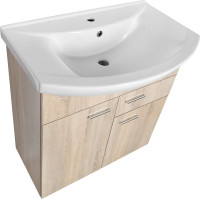 Aqualine ZOJA umývadlová skrinka 71, 5x74x34cm, dub platin 51175