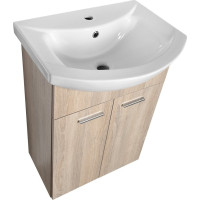 Aqualine ZOJA umývadlová skrinka 50, 5x74x30cm, dub platin 51057