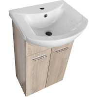 Aqualine ZOJA umývadlová skrinka 41, 5x74x25, 3cm, dub platín 51144