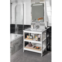 Aqualine ETIDE policová umývadlová skrinka 71, 5x85x44 cm, biela mat ET720