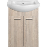 Aqualine ZOJA umývadlová skrinka 50, 5x74x30cm, dub platin 51057