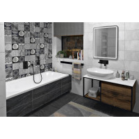 Sapho SKARA umývadlová skrinka 100x49, 5x46, 5cm, čierna mat/dub Collingwood CG004-1919