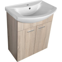 Aqualine ZOJA umývadlová skrinka 61, 5x74x32, 5cm, dub platín, 2x dvierka 51163