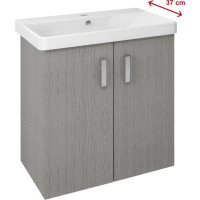 Sapho THEIA umývadlová skrinka 66, 3x70x35cm, 2x dvierka, dub strieborný TH072-1111