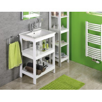 Aqualine ETIDE policová umývadlová skrinka 61, 5x85x44 cm, biela mat ET610