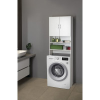 Aqualine SIMPLEX ECO skrinka za práčku 63x25x190cm, biela SIME715