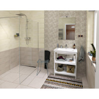Aqualine ETIDE policová umývadlová skrinka 61, 5x85x44 cm, biela mat ET610