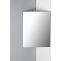 Aqualine ZOJA/KERAMIA FRESH rohová zrkadlová skrinka 37x72x37cm, biela 50352
