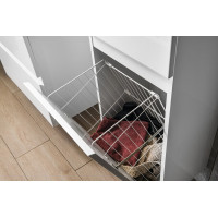 Aqualine ALTAIR vysoká skrinka s košom 40x184x31cm, pravá, biela AI185R