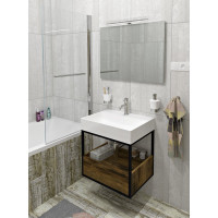 Sapho SKARA umývadlová skrinka 59x49, 5x46, 5cm, čierna mat/dub Collingwood CG002-1919