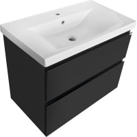 Aqualine ALTAIR umývadlová skrinka 77, 5x60x45cm, čierna mat AI680