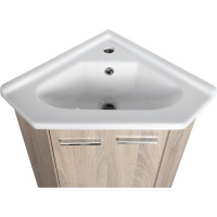 Aqualine ZOJA umývadlová skrinka rohová 39x74x39 cm, dub platin 50344