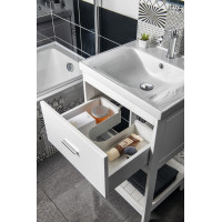 Aqualine ETIDE umývadlová skrinka 61, 5x85x44 cm, biela mat ET615