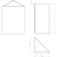 Aqualine ZOJA/KERAMIA FRESH rohová zrkadlová skrinka 37x72x37cm, biela 50352