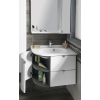 Sapho PULSE umývadlová skrinka 75x52x45 cm, pravá, biela/antracit PU076-3034