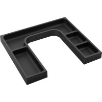 Sapho LINDO "U" organizér 372x36x323mm, plast, antracit LD001