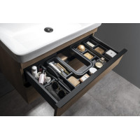 Sapho LINDO bočný organizér, sada 2ks, 114x323mm, plast, antracit LD002