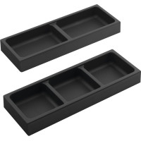 Sapho LINDO bočný organizér, sada 2ks, 114x323mm, plast, antracit LD002