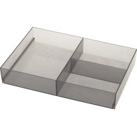 Sapho Organizér do zásuvky, 202x50x302 mm, plast, dymová 909