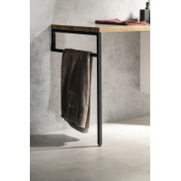 Sapho Podperná konzola 490x690x20mm, lakovaná oceľ, čierna mat 30362
