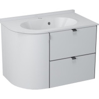 Sapho PULSE umývadlová skrinka 75x52x45 cm, pravá, biela/antracit PU076-3034