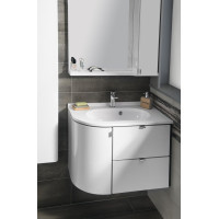 Sapho PULSE umývadlová skrinka 75x52x45 cm, pravá, biela/antracit PU076-3034