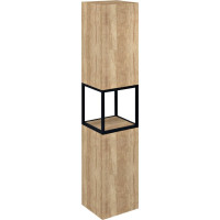 Sapho SKARA skrinka 35x171x32cm, 2x dvierka, ľavá/pravá, čierna mat/dub Alabama CG010-2222