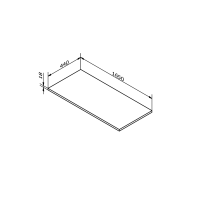 Sapho Doska DTDL 1654x18x440mm, antracit matný DT165-3434