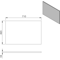 Sapho CIRASA doska DTDL 71x1,8x46,5cm, biela lesk CR071-3030