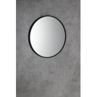 Sapho NOTION SLIM okrúhle zrkadlo v ráme ø 50cm, čierna mat NT500