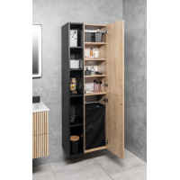 Sapho Bielizňový kôš do skrine 310x570x230mm, suchý zips, čierna UPE600B