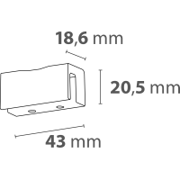 Sapho MULTISYSTEM uchytenie osvetlenia na zrkadlo, galerku, čierna E28149EI