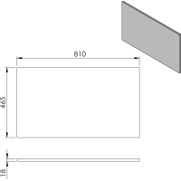 Sapho CIRASA doska DTDL 81x1,8x46,5cm, biela lesk CR081-3030