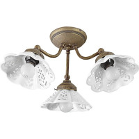 Sapho NAPOLI stropné svietidlo, 3xE14, 40W, 230V, keramické tienidlo, bronz MC613