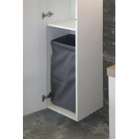 Sapho Bielizňový kôš do skrine 310x570x230mm, suchý zips, šedá UPE600