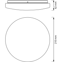LEDVANCE Kúpeľňové stropné svietidlo, priemer 210mm, 900lm, 12W, 4000K, IP44 AC464790055